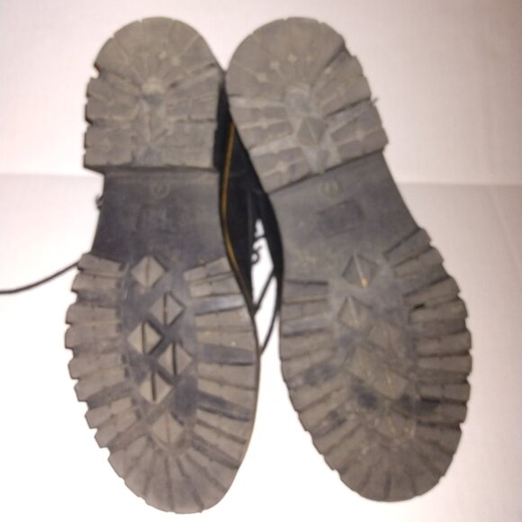 Time And Tru Suede Hiking Winter Black Lace Up Boots 7 - Picture 5 of 7